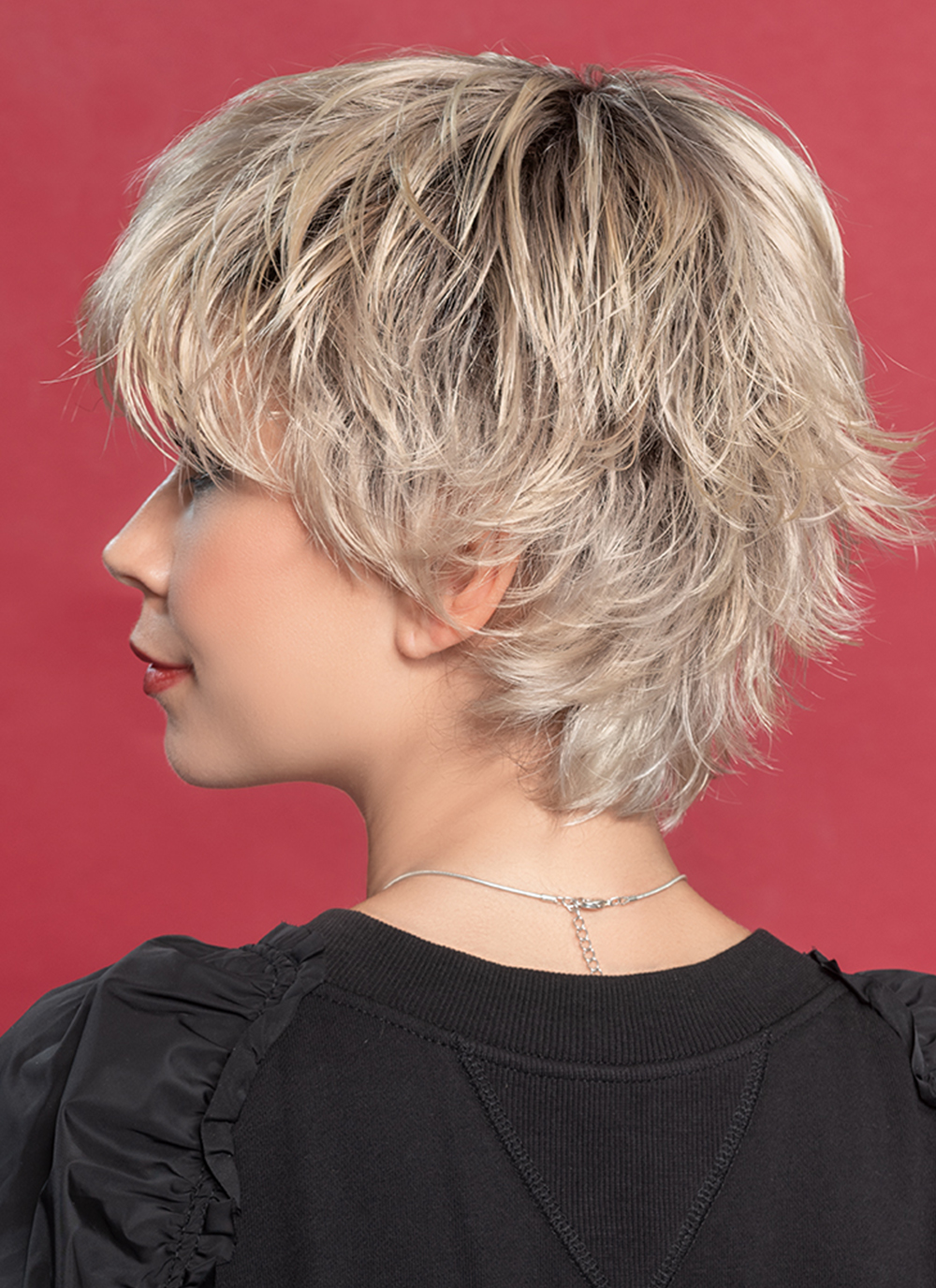Open | This versatile hair style features a premium synthetic fiber and a monofilament crown Open | This versatile hair style features a premium synthetic fiber and a monofilament crown